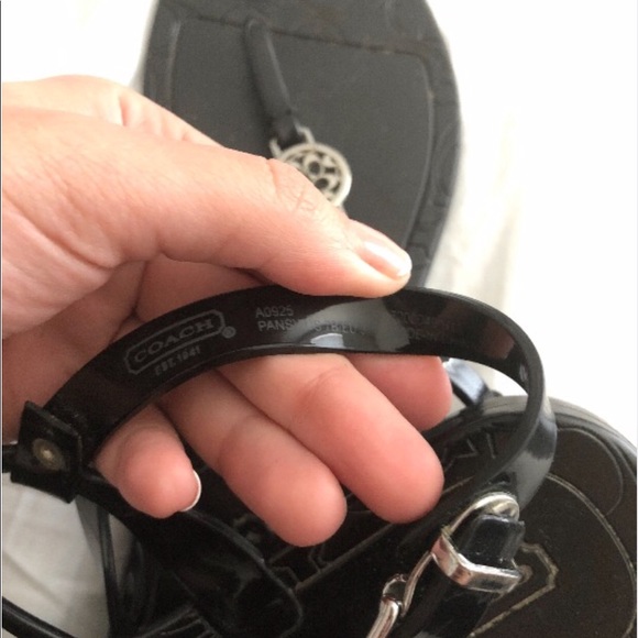 Black Coach Jelly Sandals - Picture 3 of 3